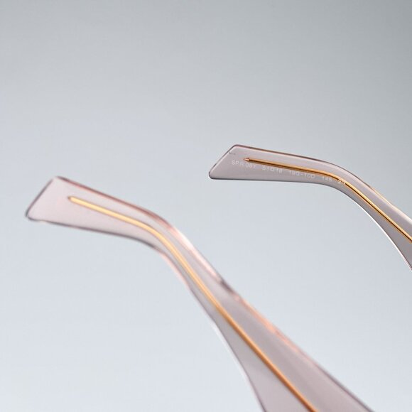 Prada PR08YS 19Q10D Transparent Peach Light Brown Cat Eye Unisex - Picture 11 of 12